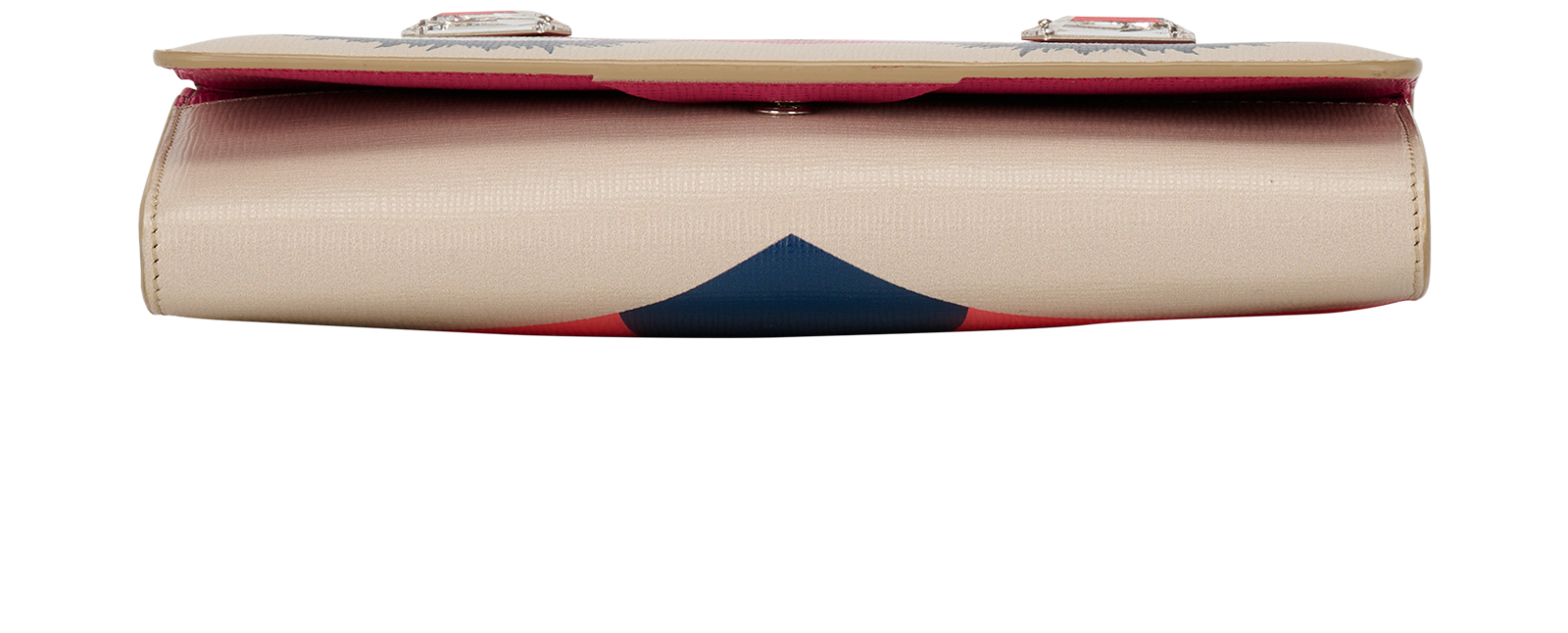 Elite Monster Wallet On Chain, &pound;295, Handbags, Beige/Pink, Leather, Top view